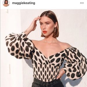 LPA REVOLVE- POLKA DOT BLOUSE